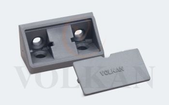 V108-Gri Plastik Kapaklı K&ouml;şe Bağlantı (Gri)