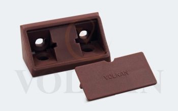 V108-Kahve Plastik Kapaklı K&ouml;şe Bağlantı (Kahve)